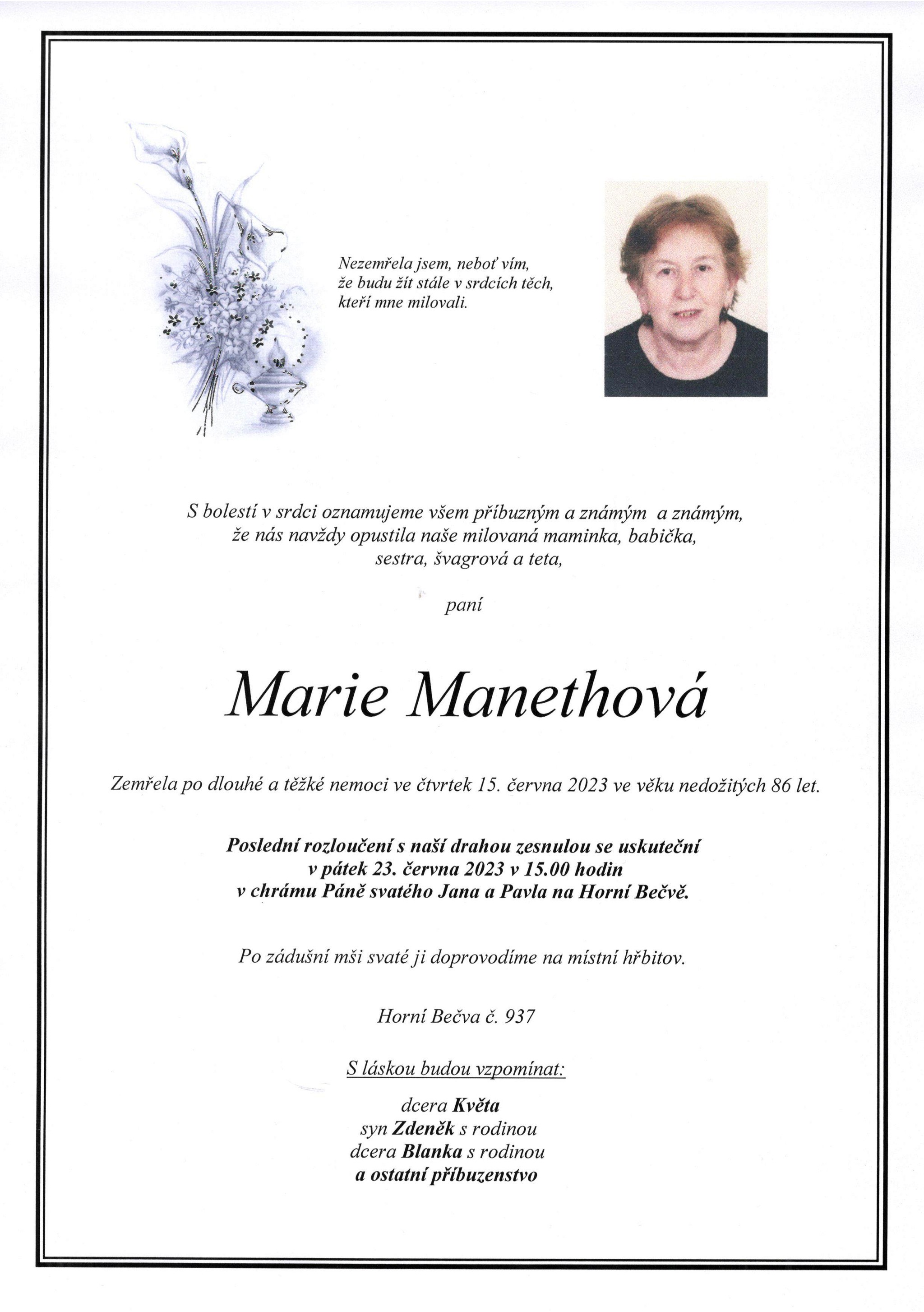 Marie Manethová