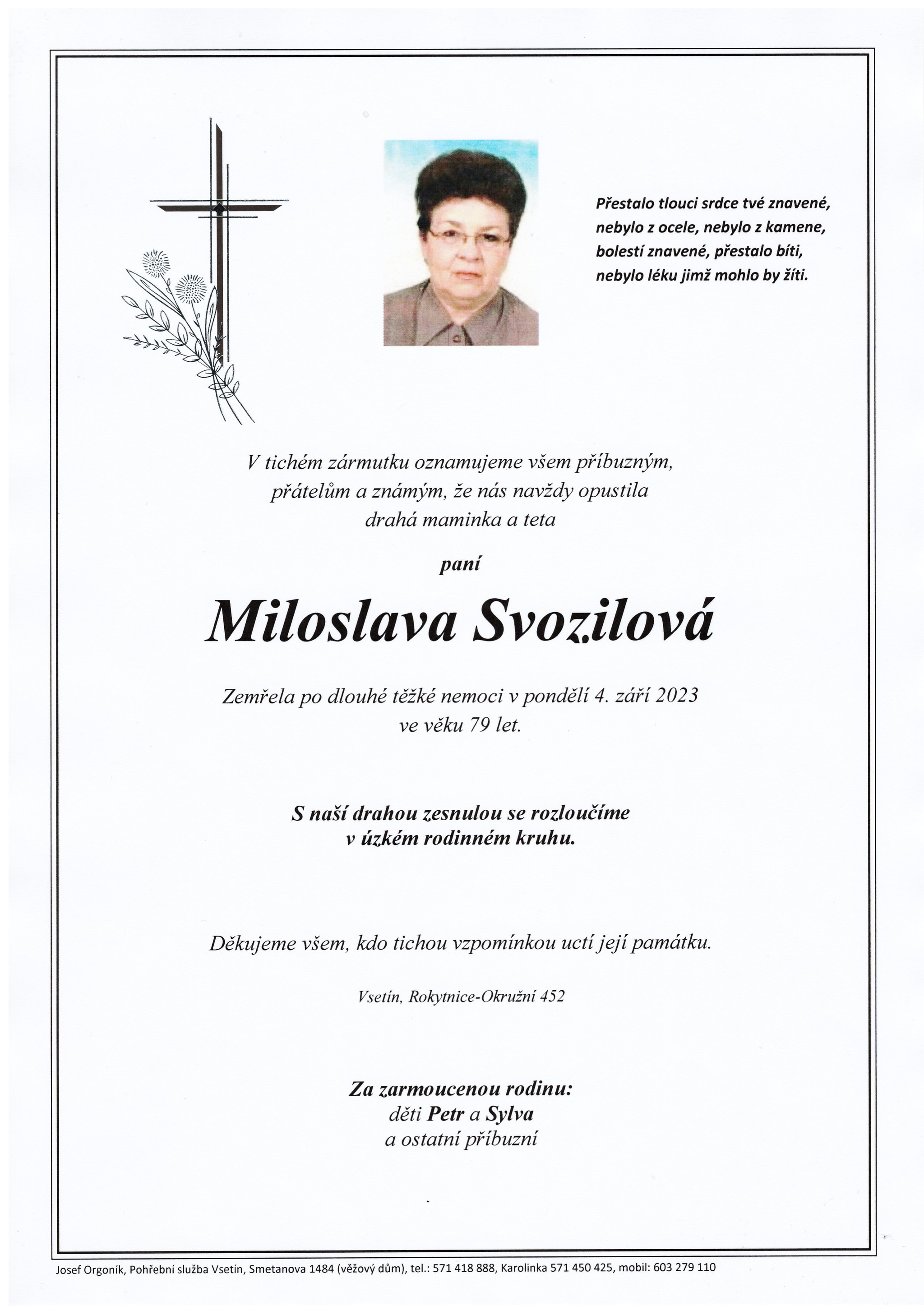 Miloslava Svozilová