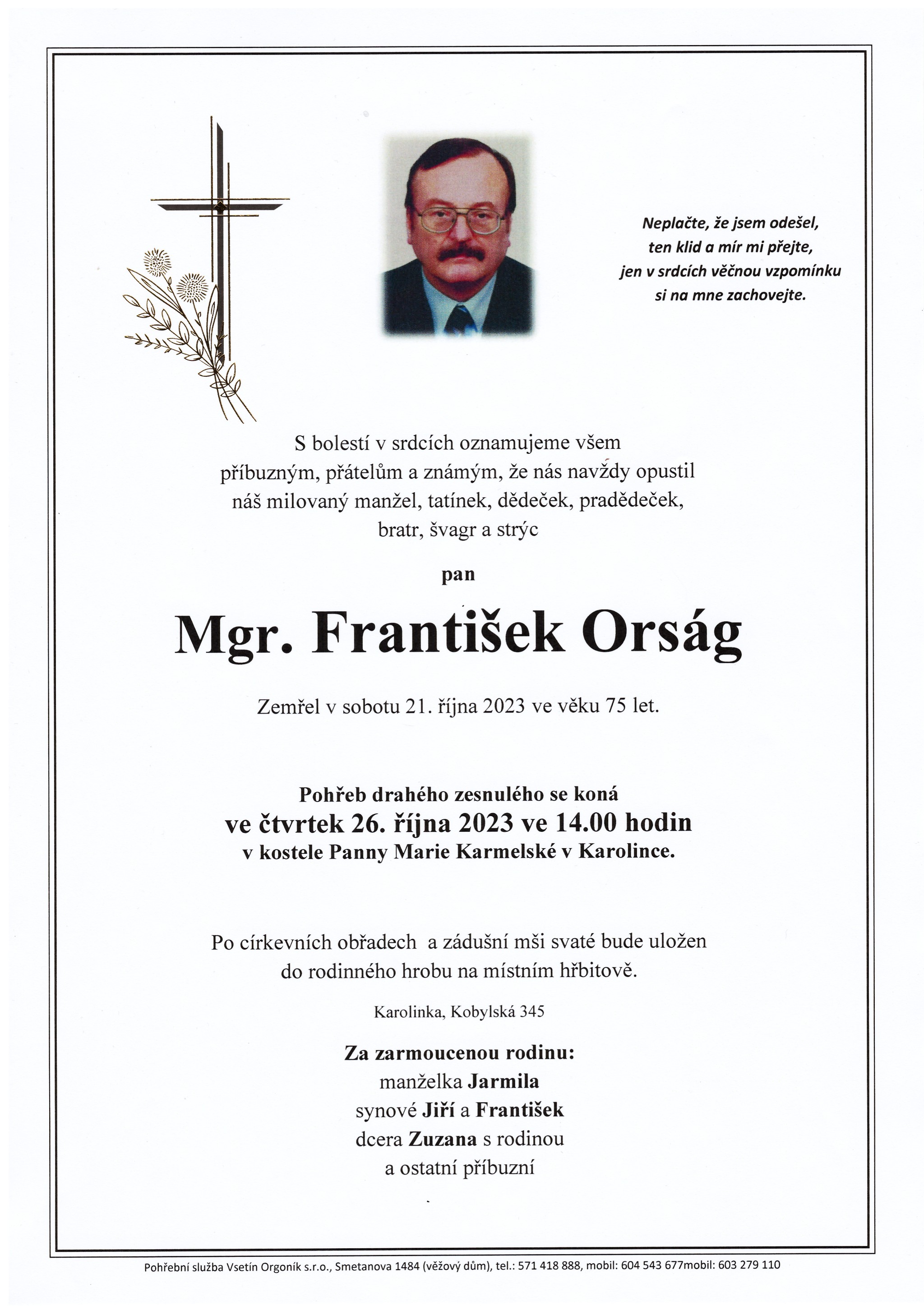 Mgr. František Orság