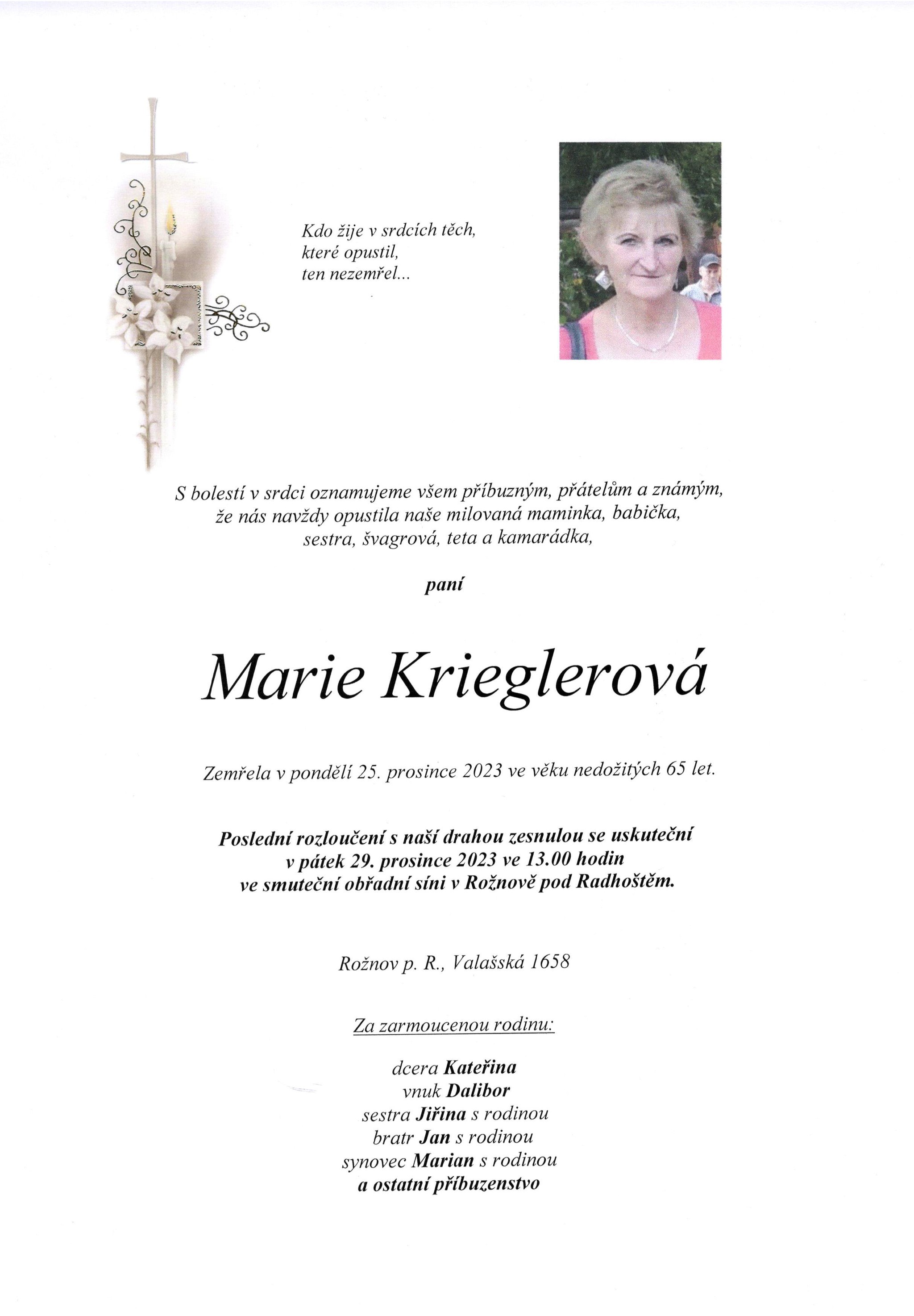 Marie Krieglerová