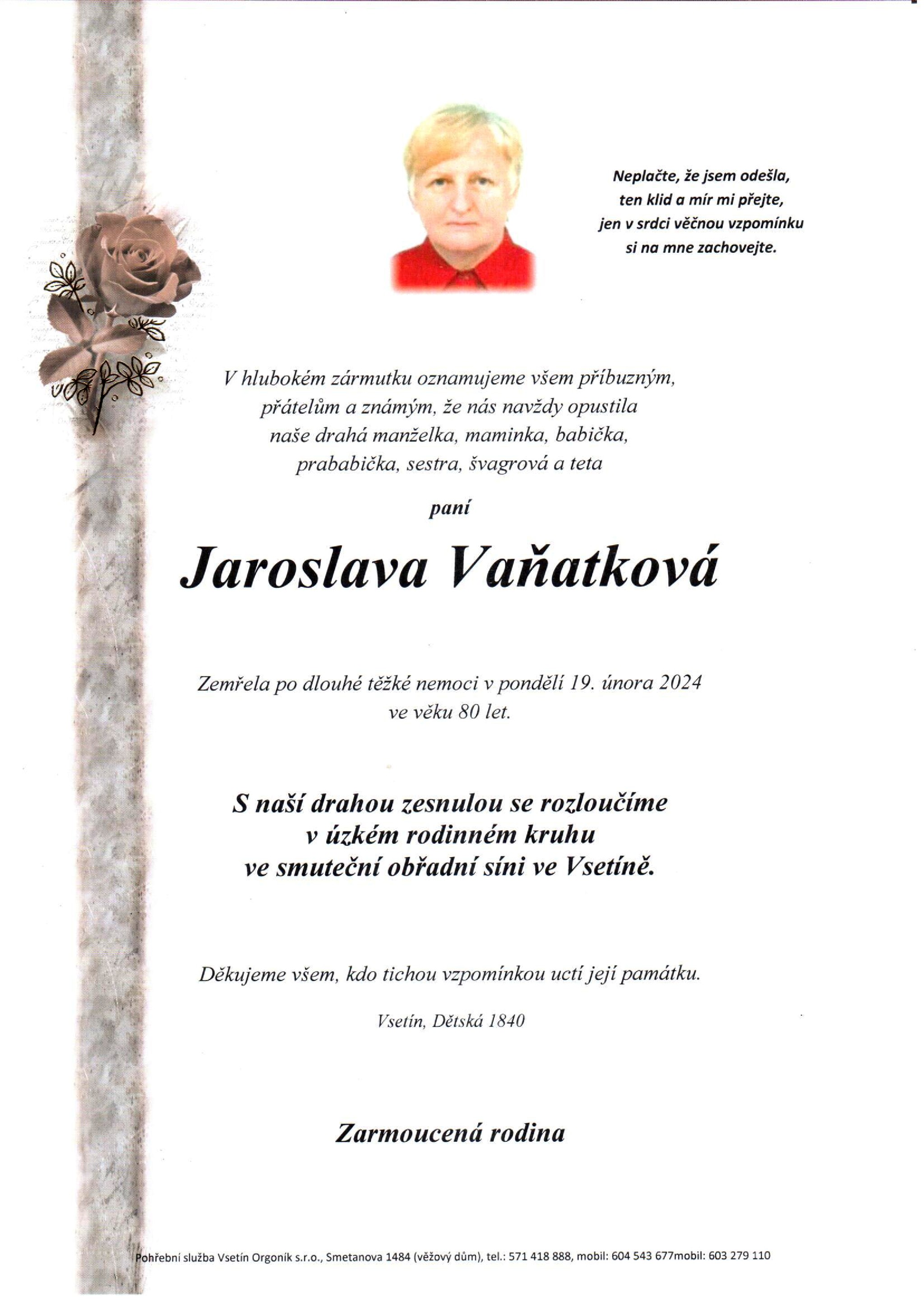 Jaroslava Vaňatková