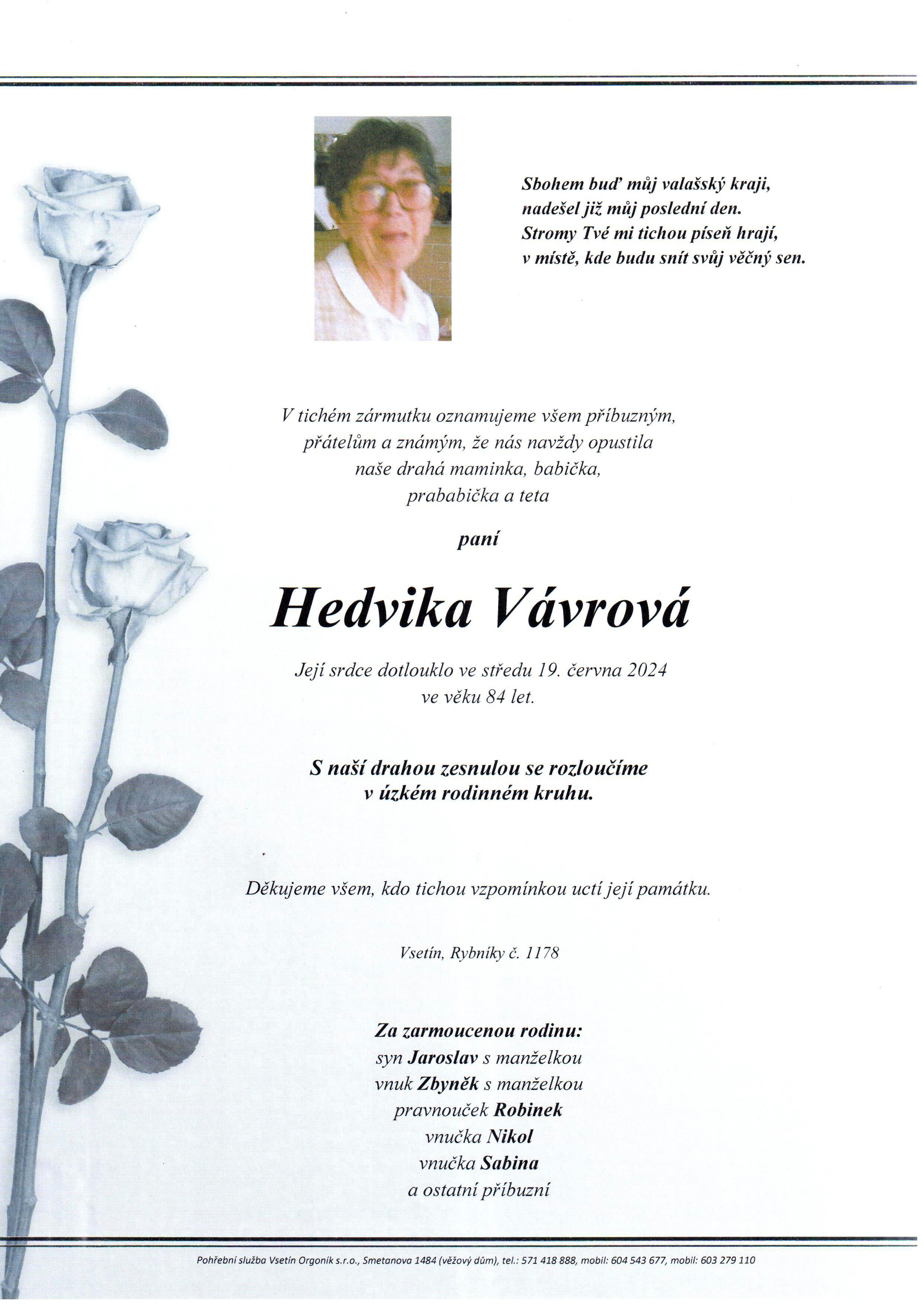 Hedvika Vávrová
